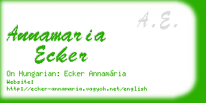 annamaria ecker business card